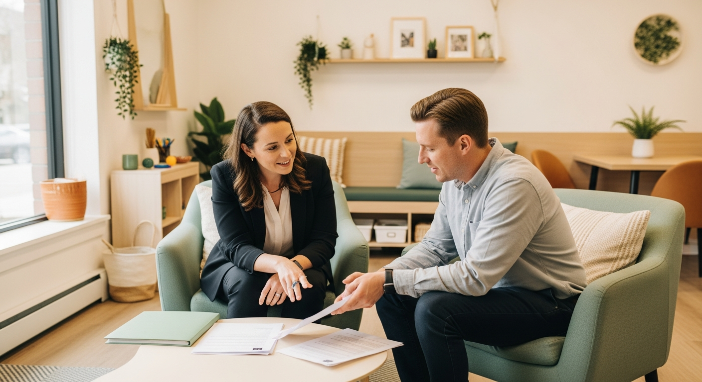 Calm professional clinical space