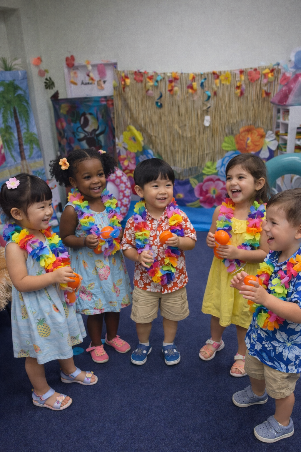 Children playing outside at Agape faith-based daycare in Westlake Los Angeles