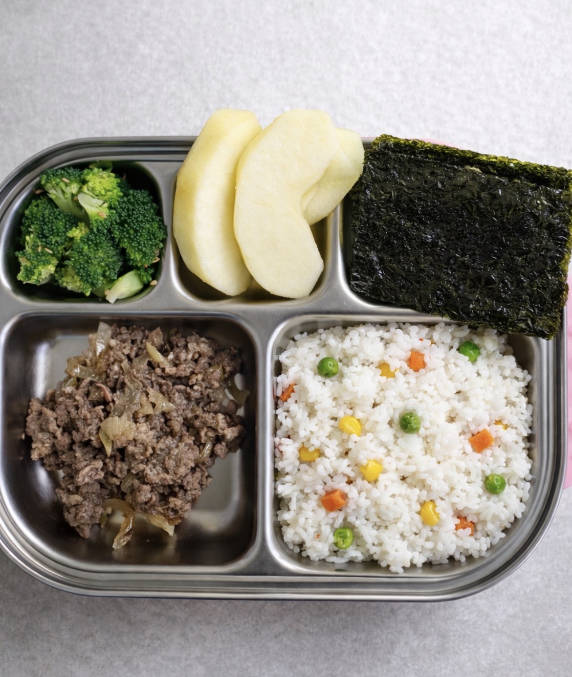 Healthy lunch options for children at Agape Preschool Koreatown