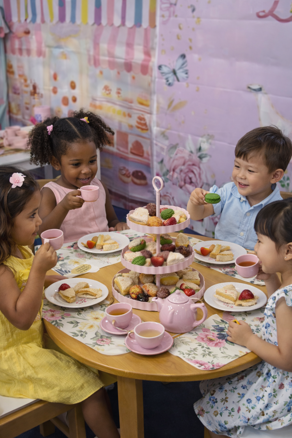 Toddlers exploring sensory play at Agape faith-based preschool LA