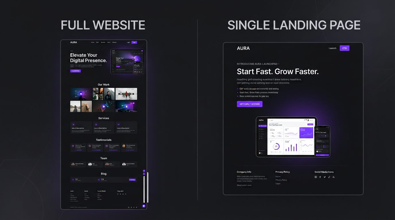 Contractor Website vs Landing Page: Which One Do You Actually Need?