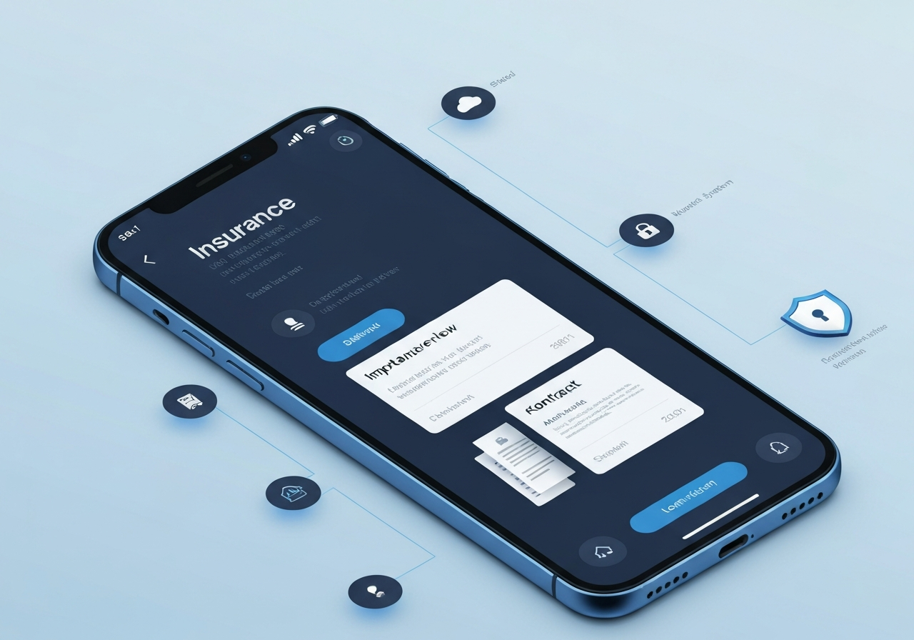 Digitaler Versicherungsordner und Finanzmanager App auf einem Smartphone – Tomas Consulting