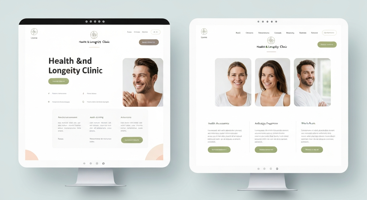Longevity Clinic Website Example