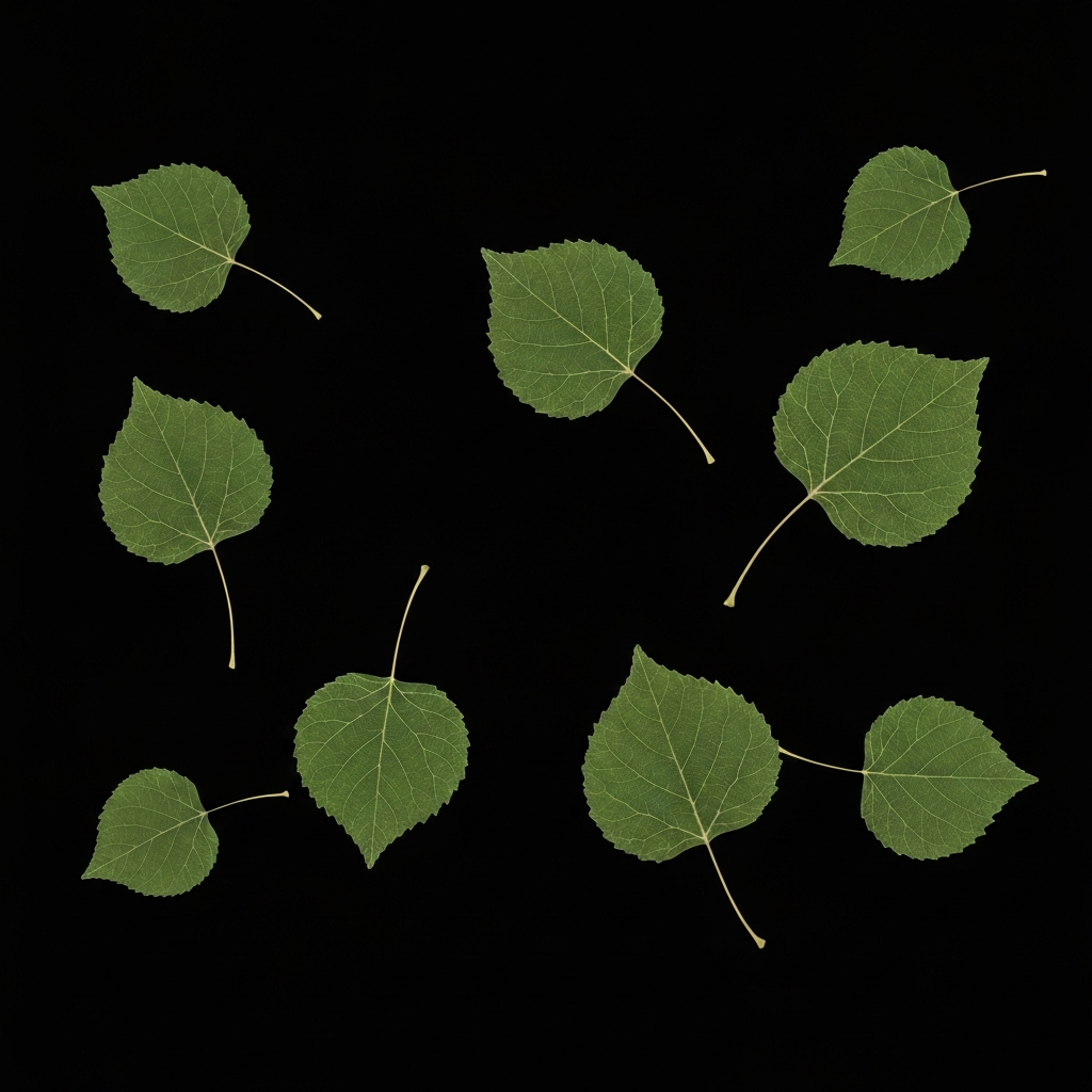 Scattered Aspen Leaves Overlay