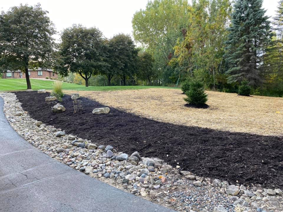 Clean yard landscape after land clearing in Hastings MN