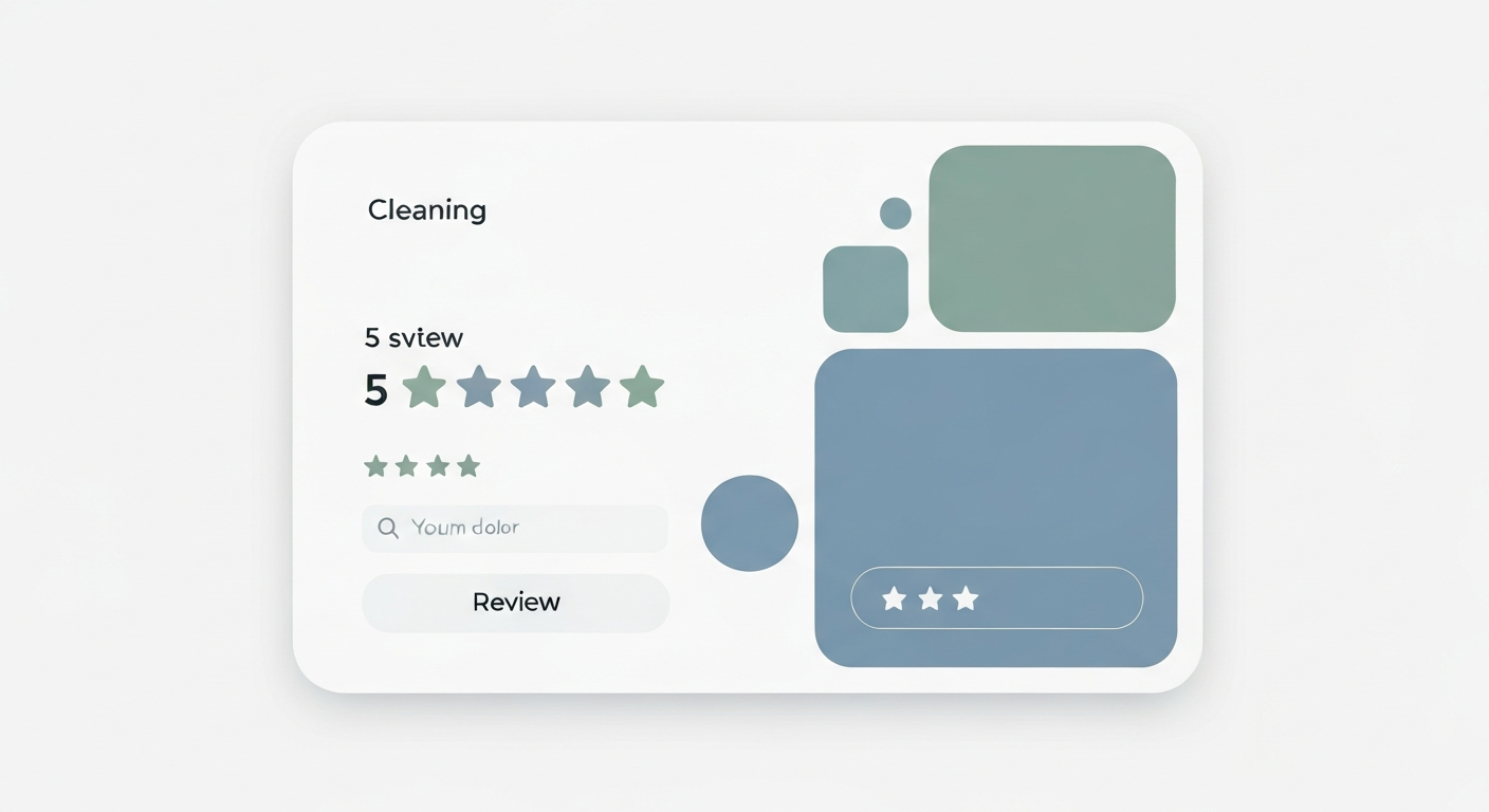 Cleaning services automated reviews mockup