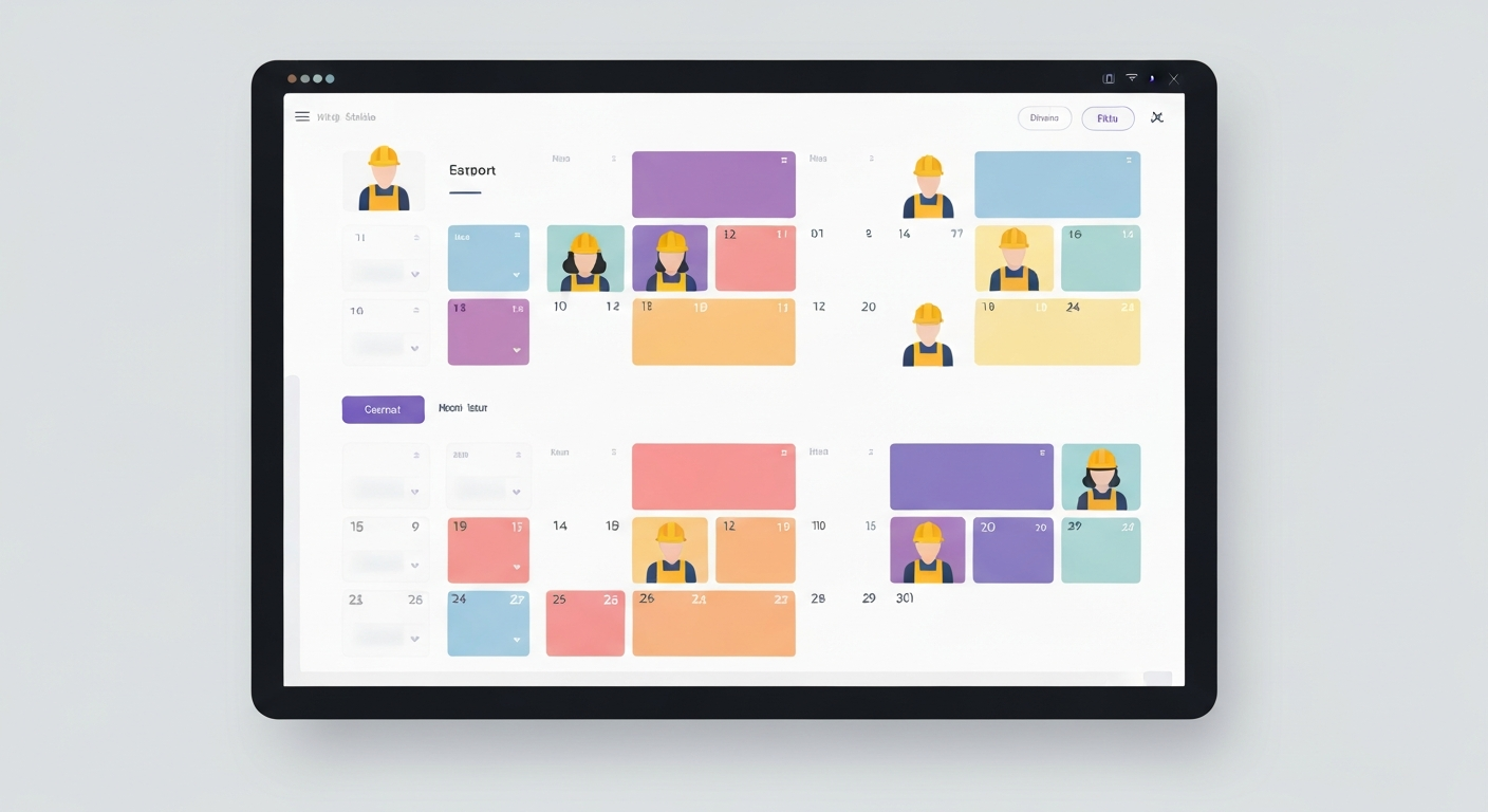 Construction scheduling mockup