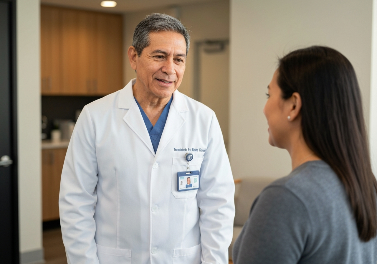 Health and wellness professional with client