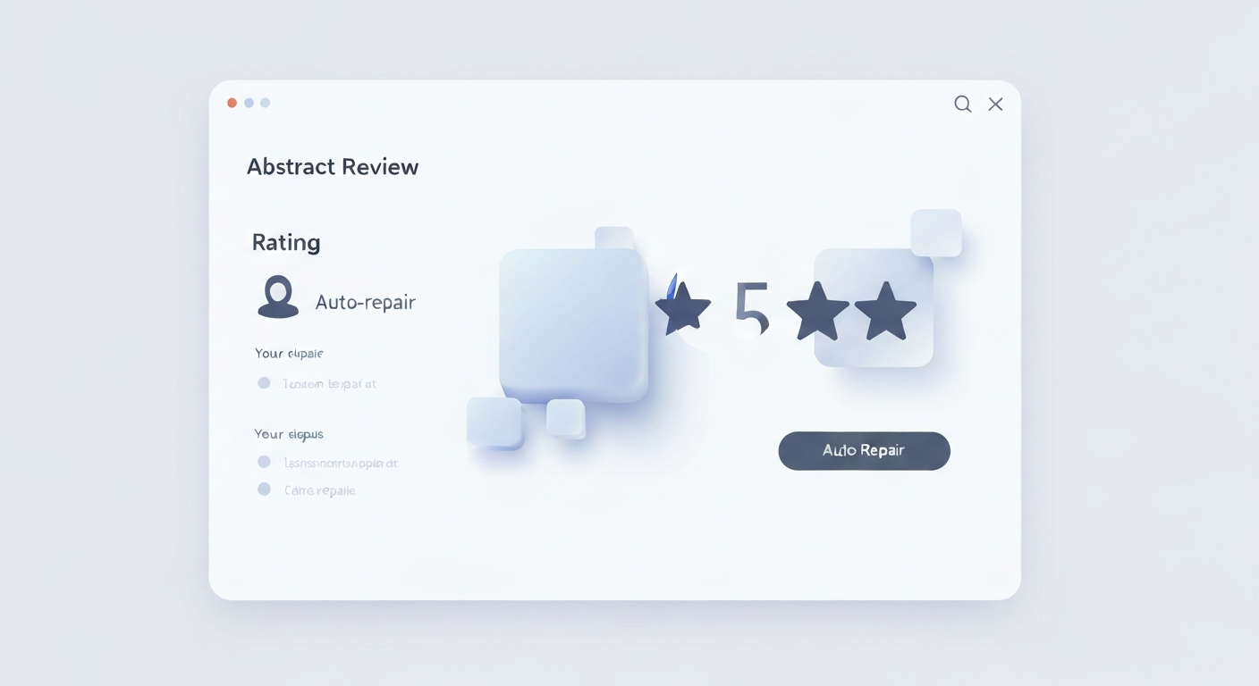 Auto repair reputation management mockup