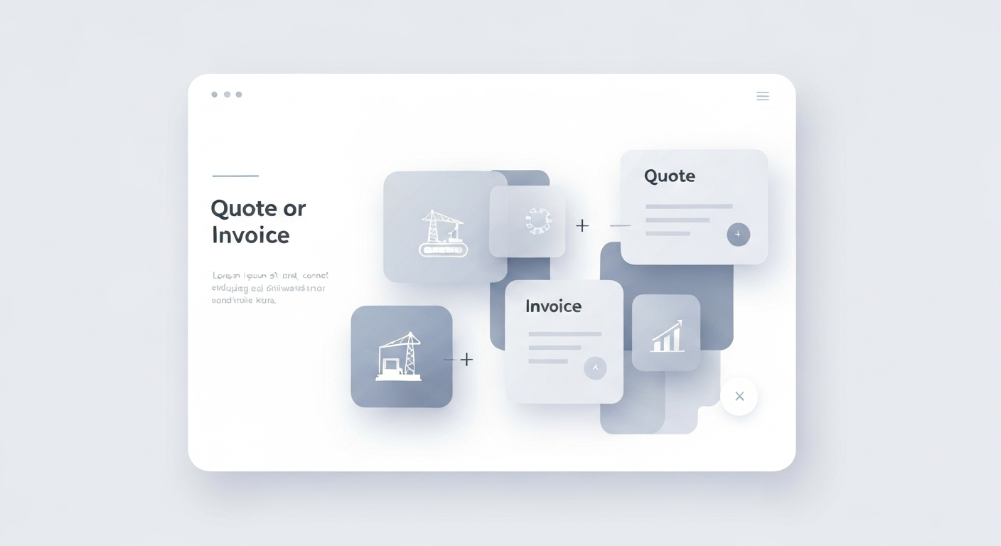 Construction digital quoting mockup