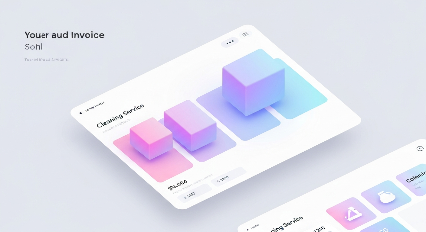 Cleaning services quotes and invoices mockup