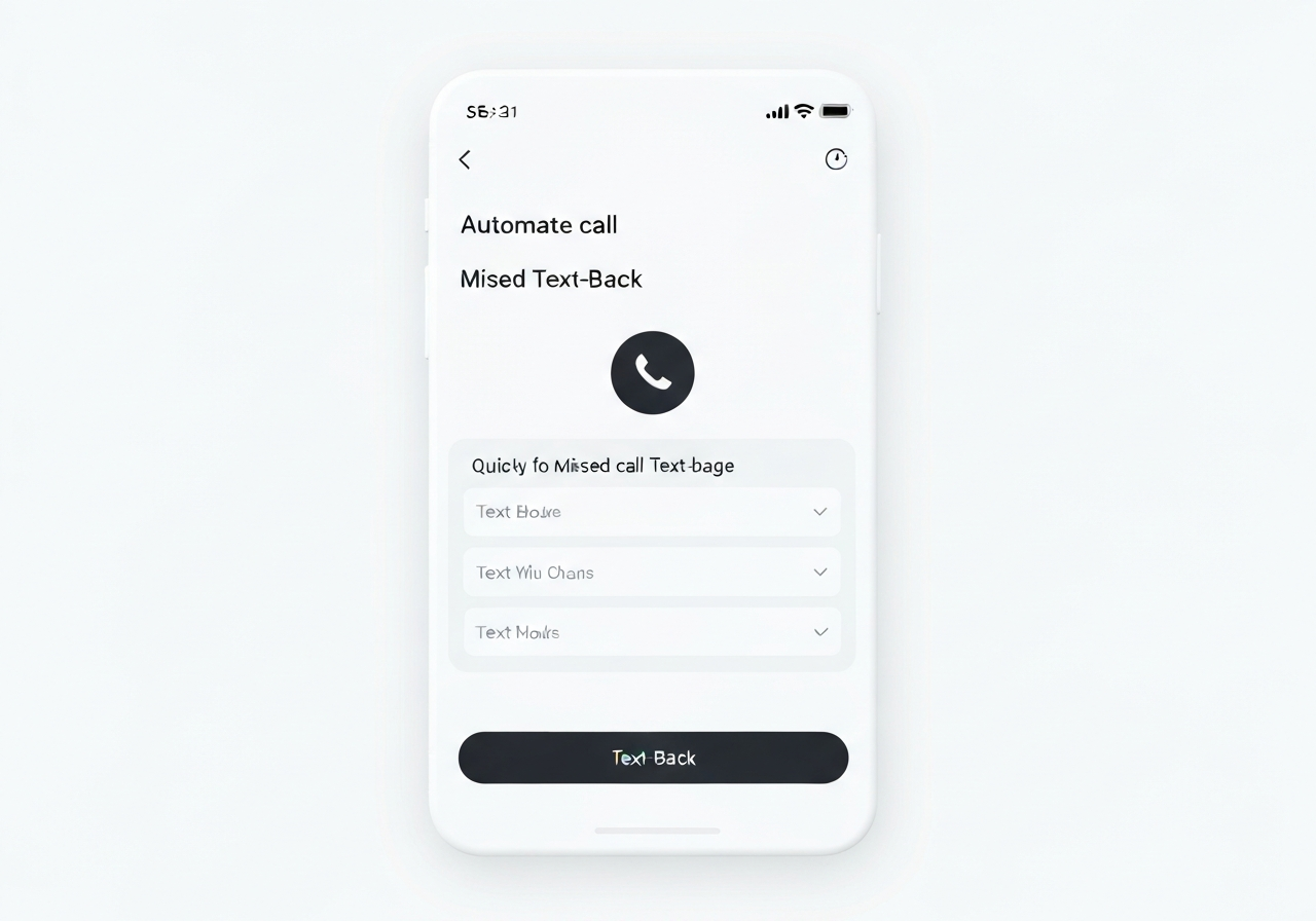 Missed Call Text-Back Interface
