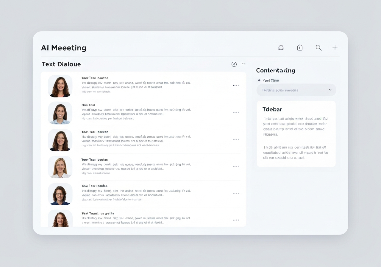 AI Meeting Transcriptions Interface