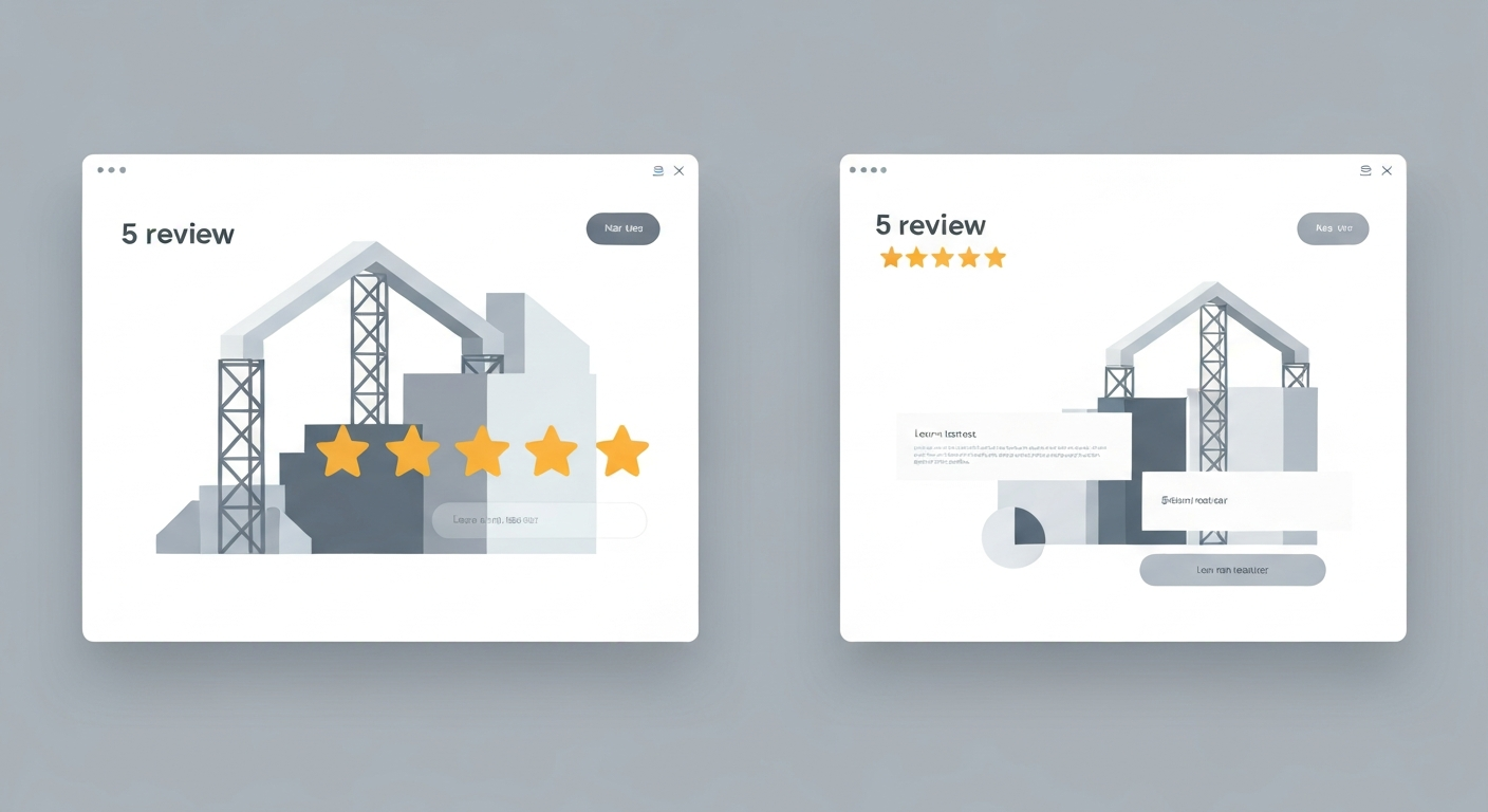 Construction reputation management mockup