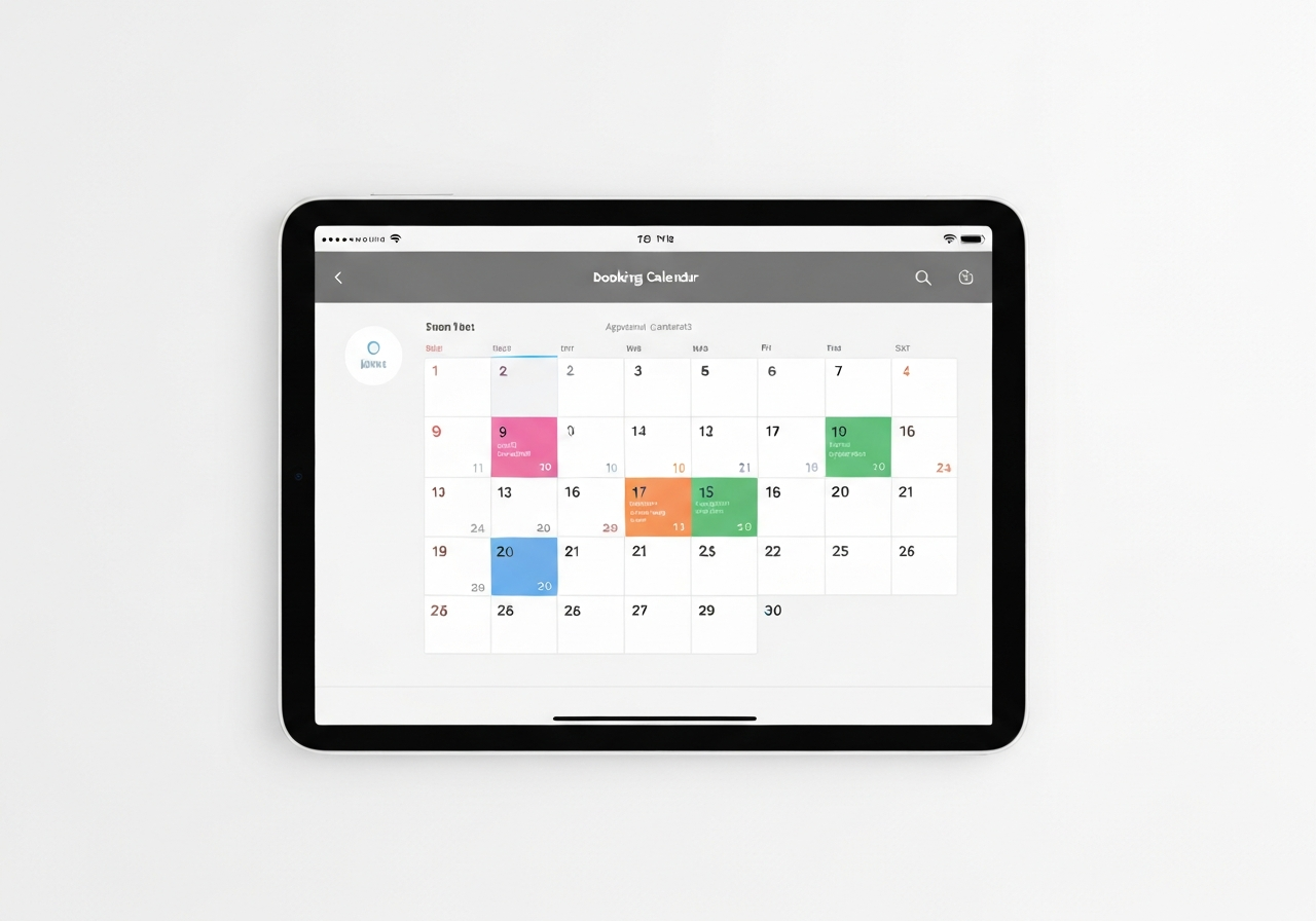 Online booking calendar