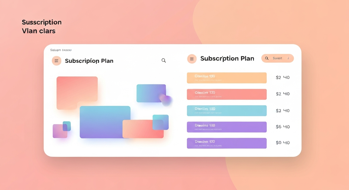 Cleaning services recurring plans mockup