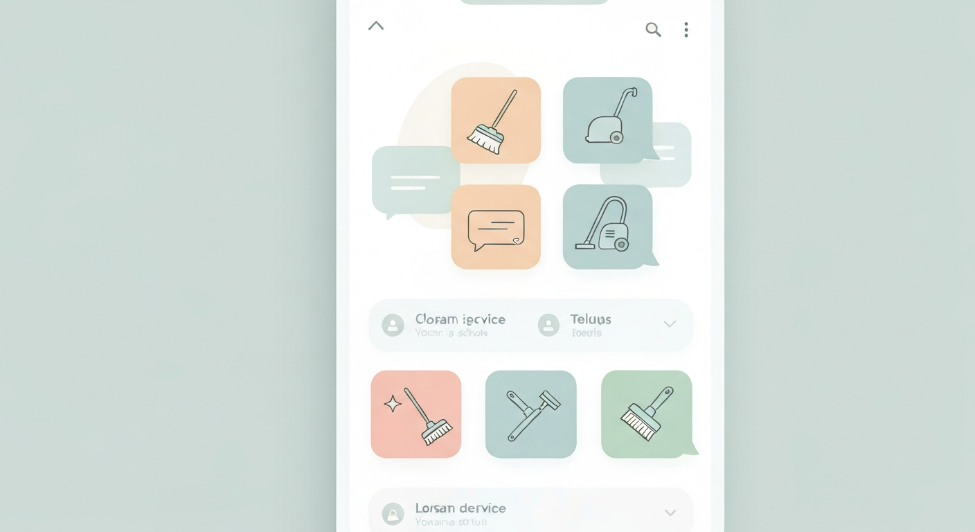 Cleaning services missed call mockup