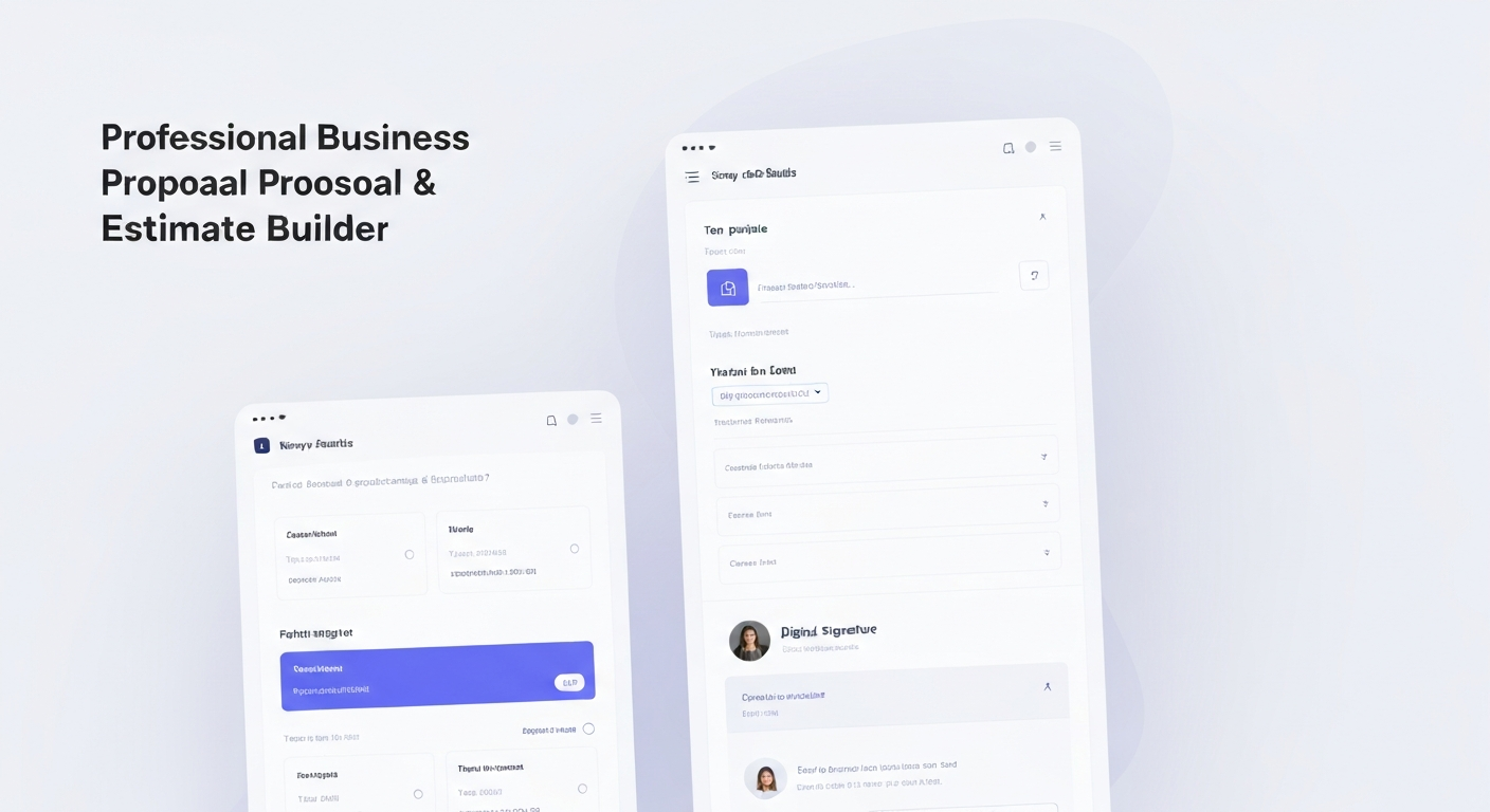 Proposals & Estimates Interface
