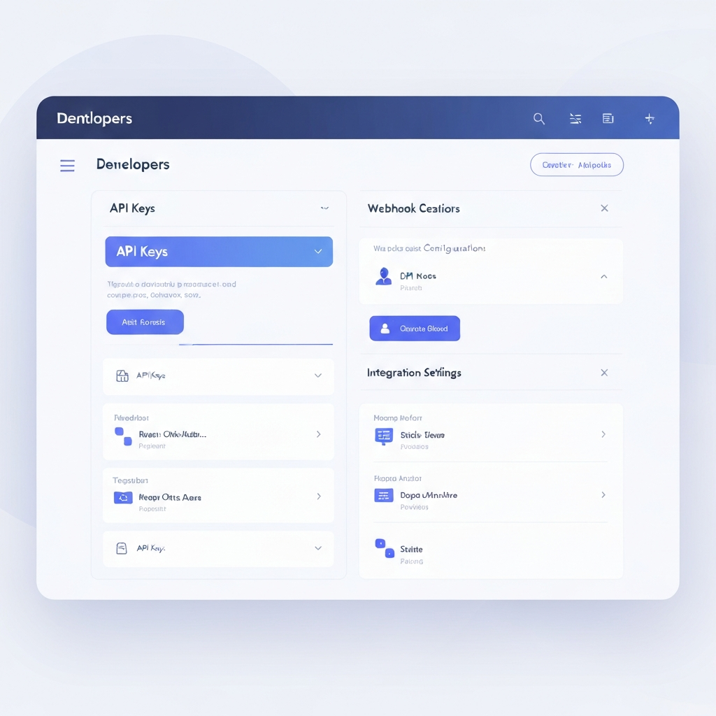 API & Webhooks Interface