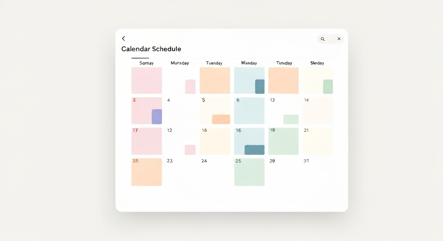 Cleaning services scheduling mockup