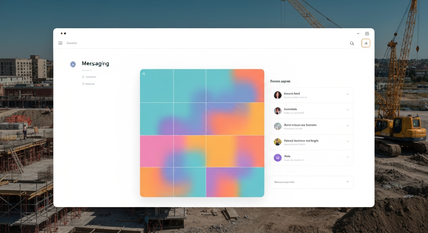 Construction client updates mockup
