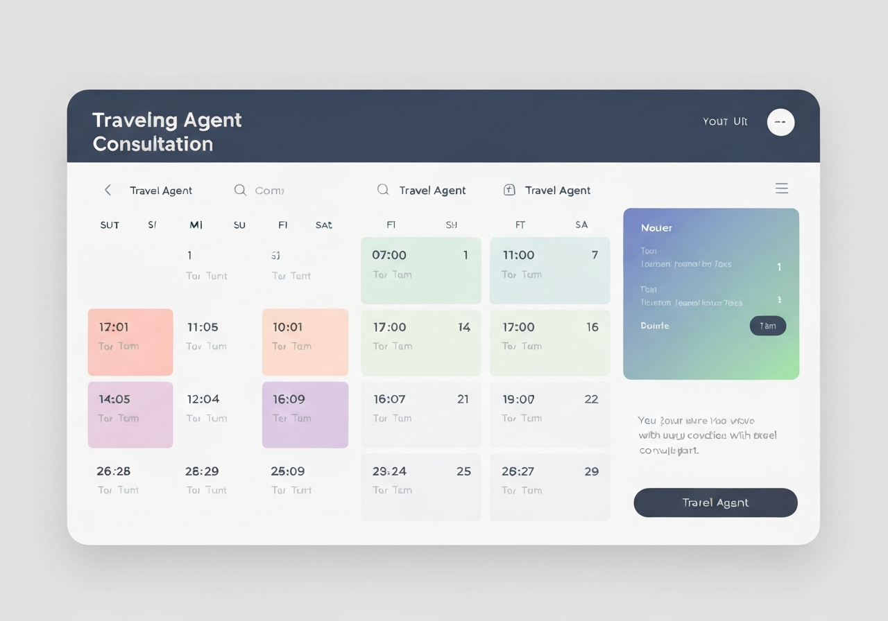Calendar booking widget mockup