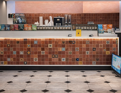 Contemporary Tiled Bar Counter