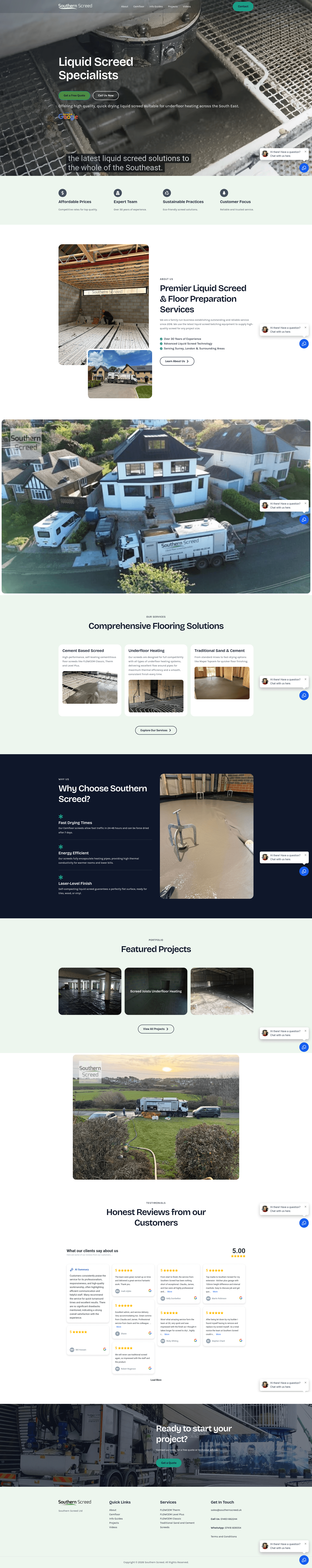 SOUTHERN SCREED live website screenshot