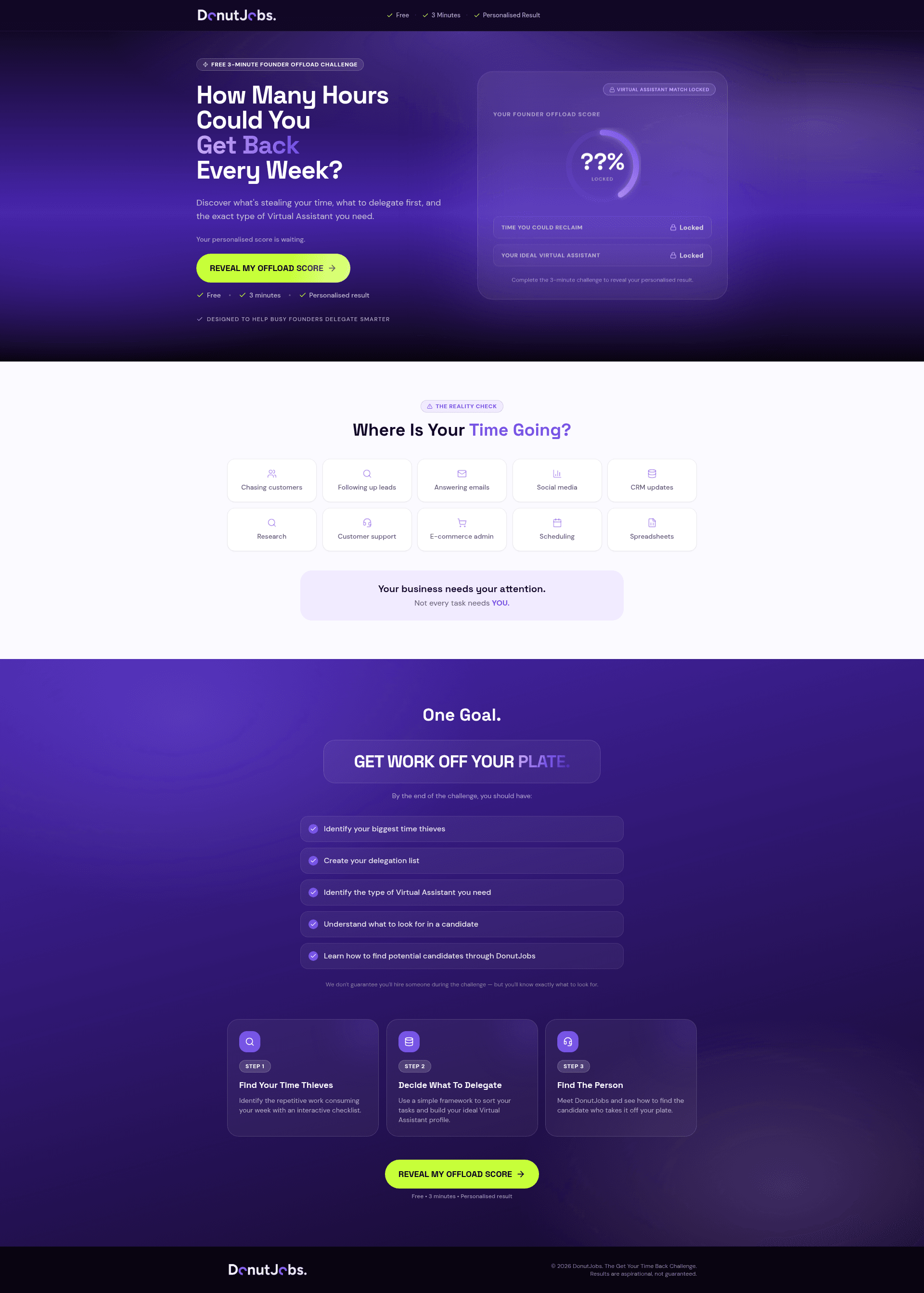 DONUTJOBS live website screenshot