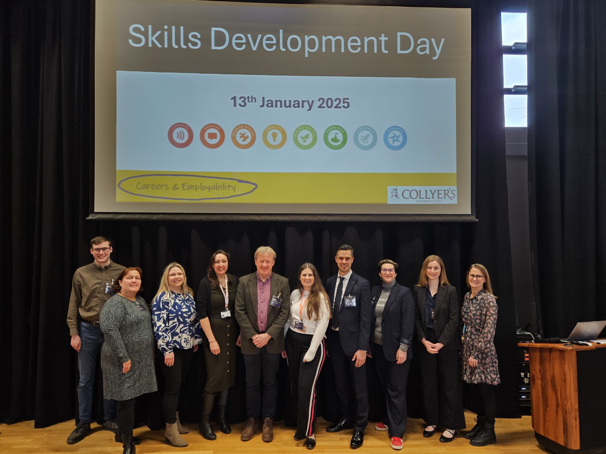 Ricky Whiting mentoring at Collyer's College Employability Skills Development Day