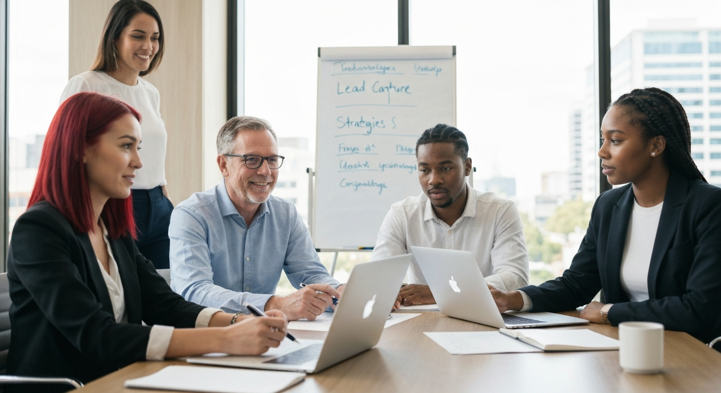 Melbourne professionals discussing lead capture strategy