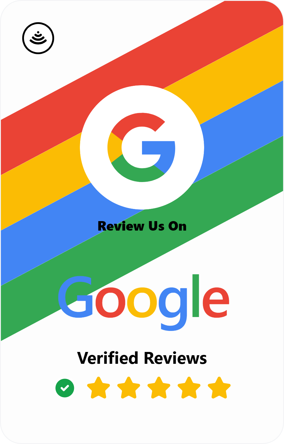 Google Review NFC Card Front