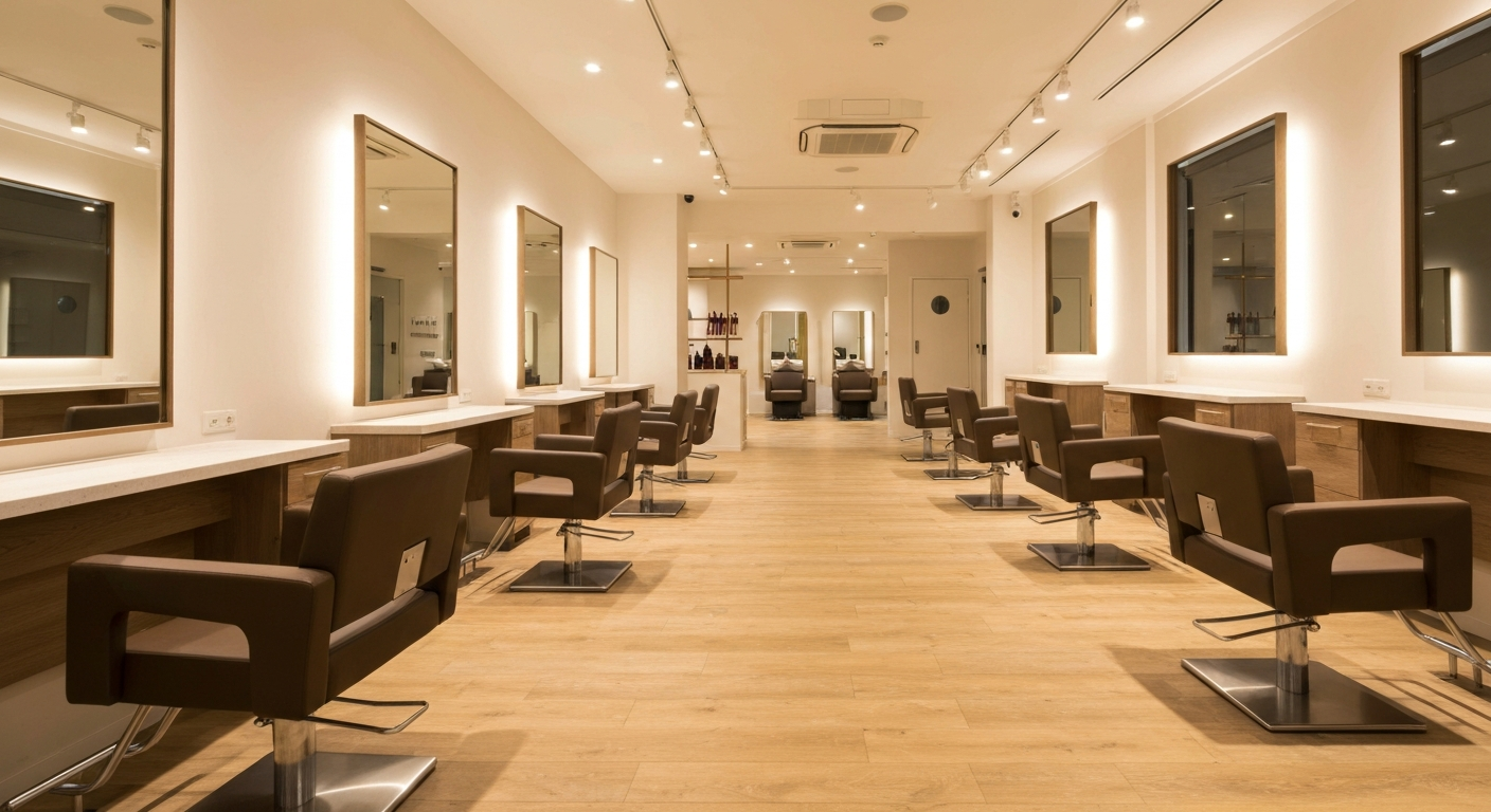 Salón de belleza en horas muertas