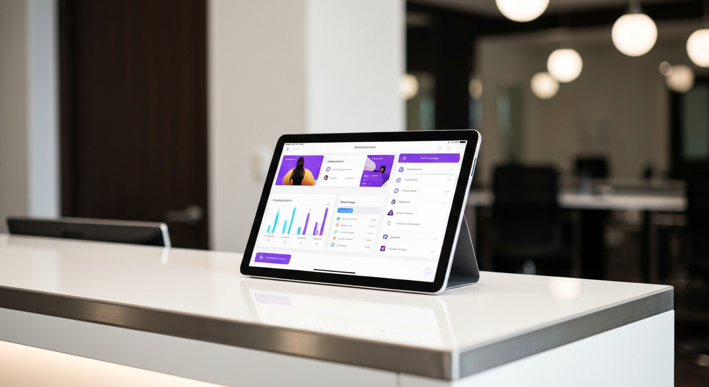 Tablet con software de gestión para peluquerías