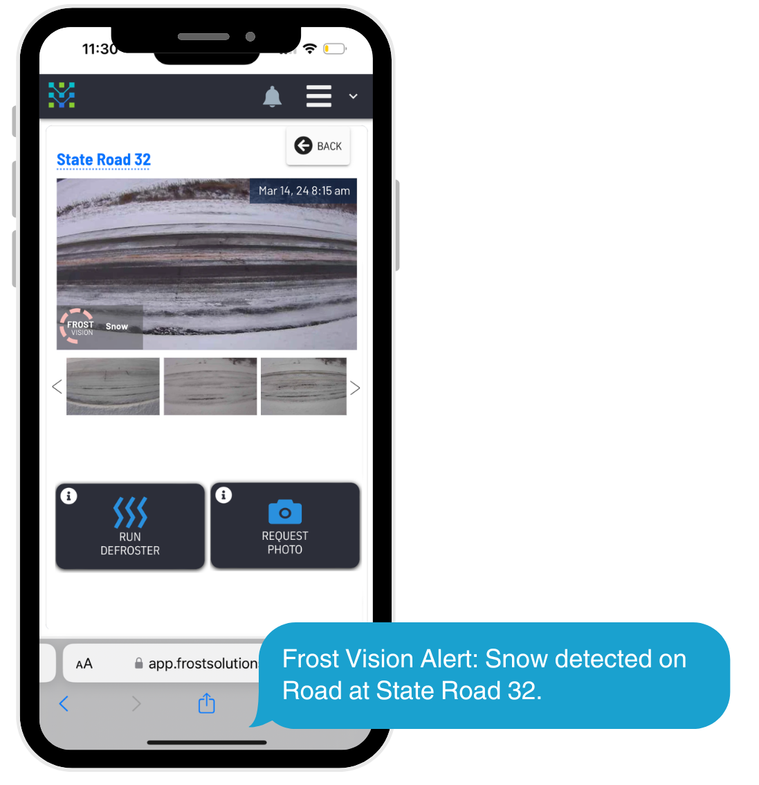 Frost Solutions Mobile App Interface