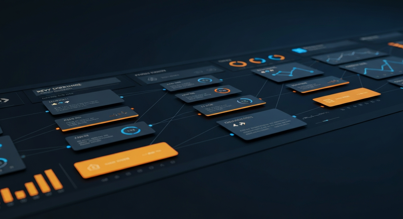 Enterprise business intelligence dashboard showing AI analytics