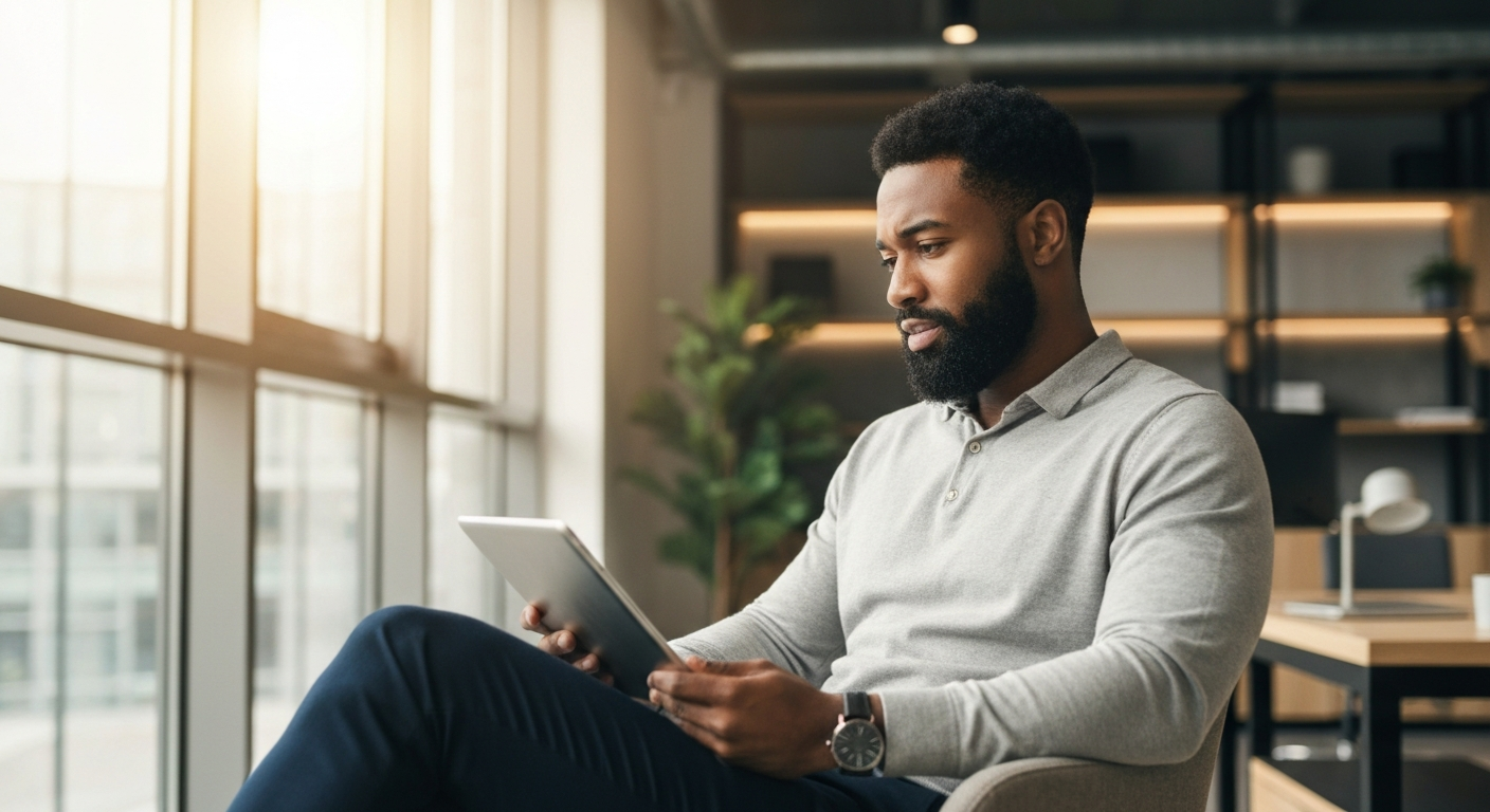 Business Owner Using Tablet