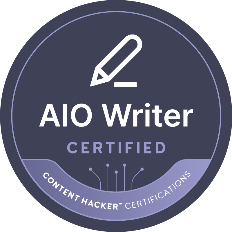 AIO Writer Certified — Content Hacker