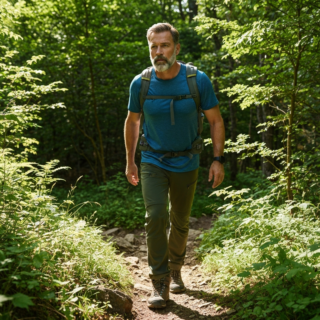 Active middle-aged man