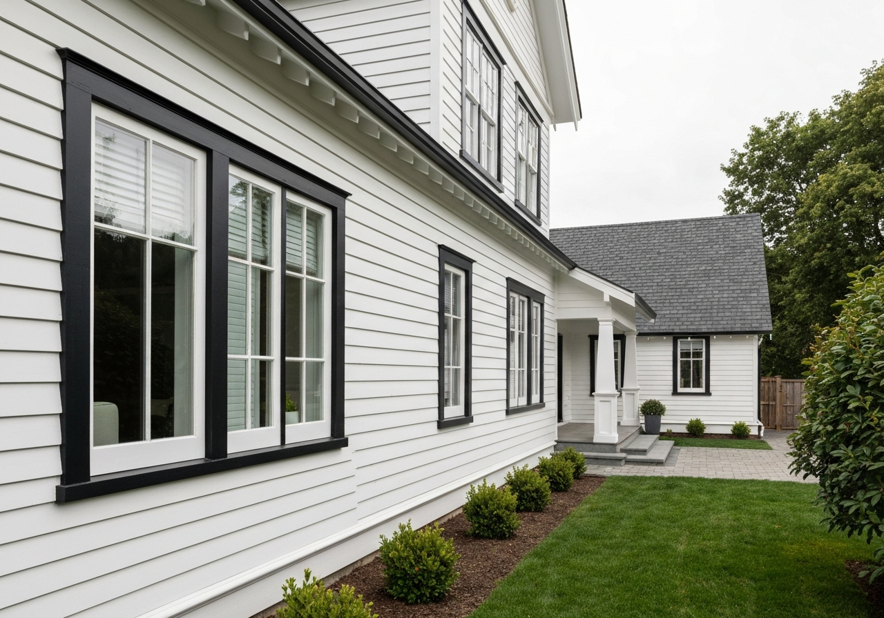 Detailed exterior trim painting