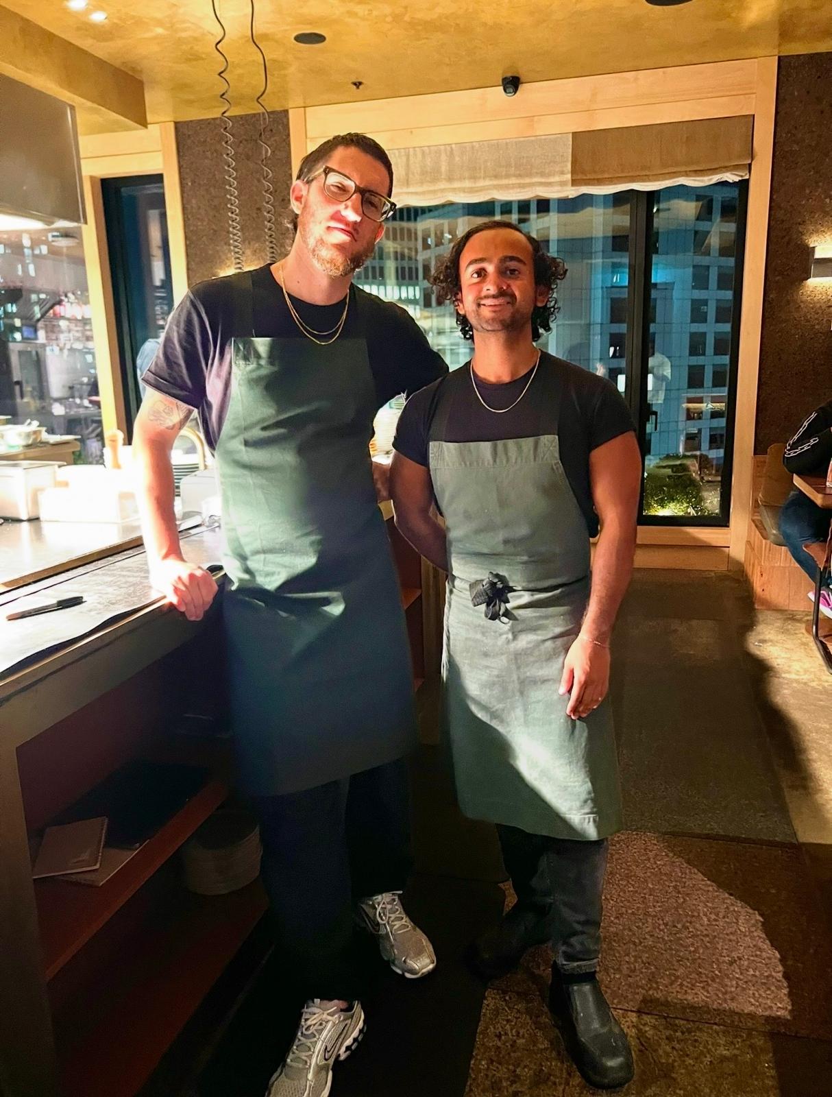 Chef Amaad with Chef Mitch Orr in Sydney