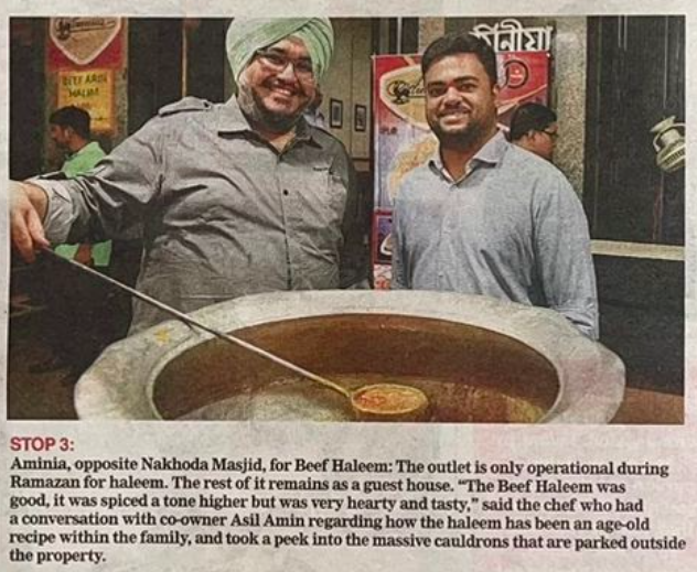 Asil Amin at Aminia with Chef
