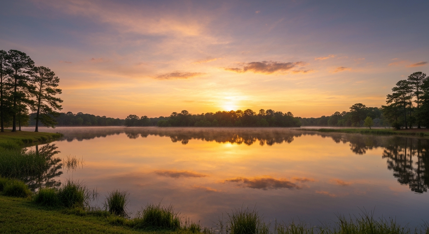Sunset over the Lake
