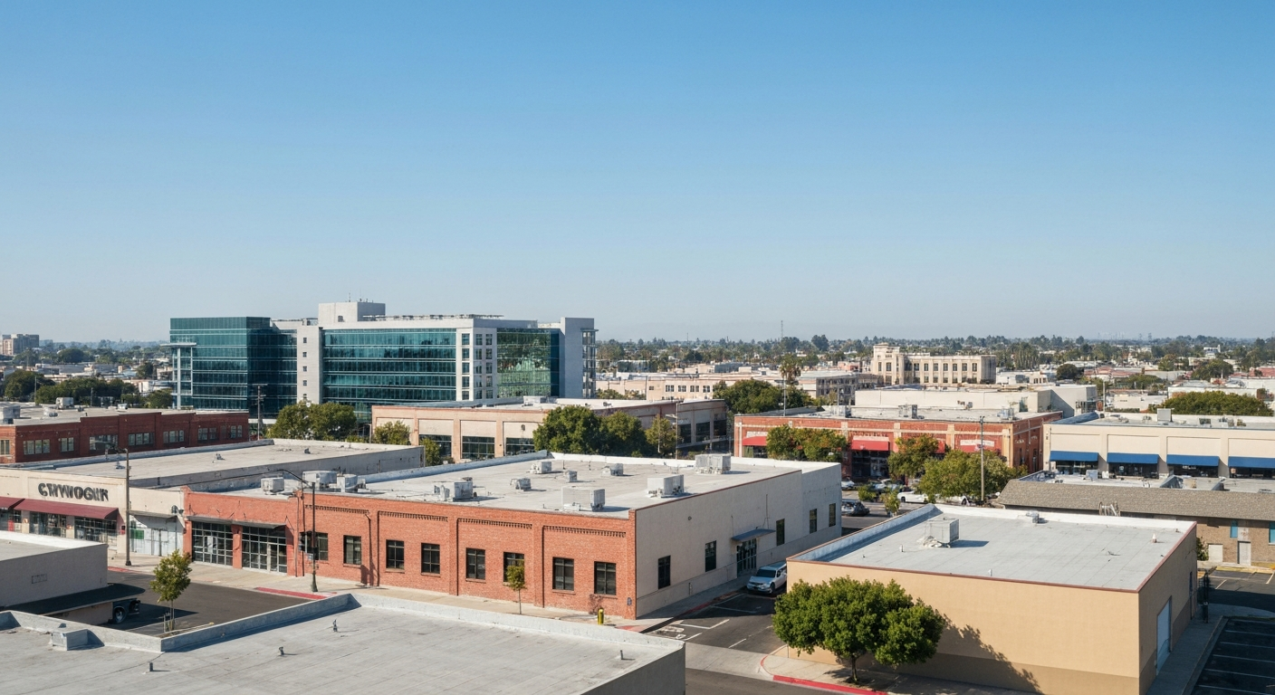 Commercial real estate and industrial corridors in Lynwood, California