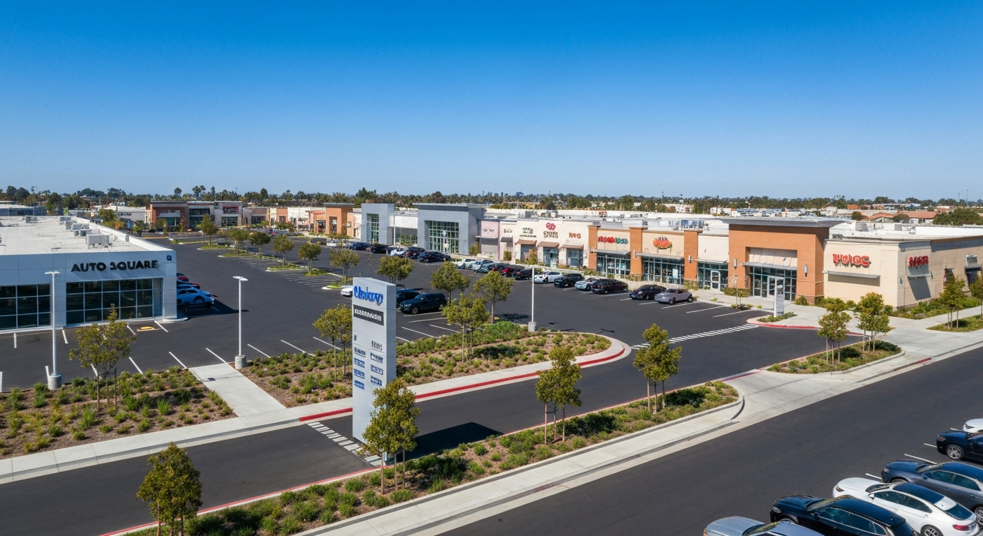 Auto Square and commercial properties in Cerritos, California