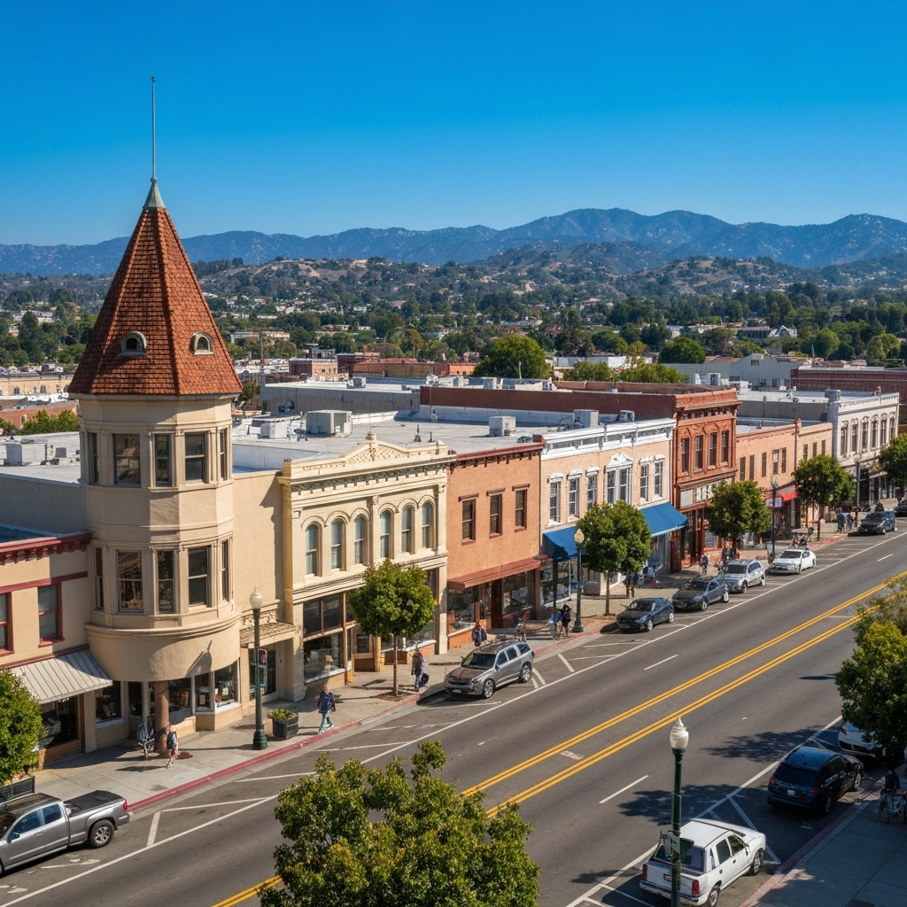Retail centers and commercial properties in La Verne, California
