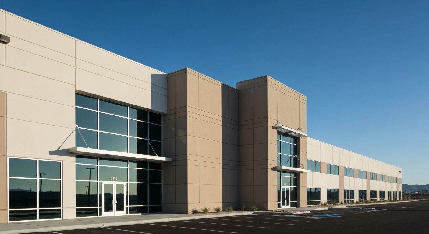 Aerospace facilities and commercial real estate in Palmdale, California