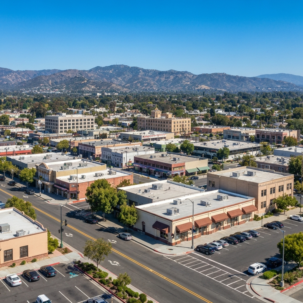 Commercial real estate and business parks in San Dimas, California