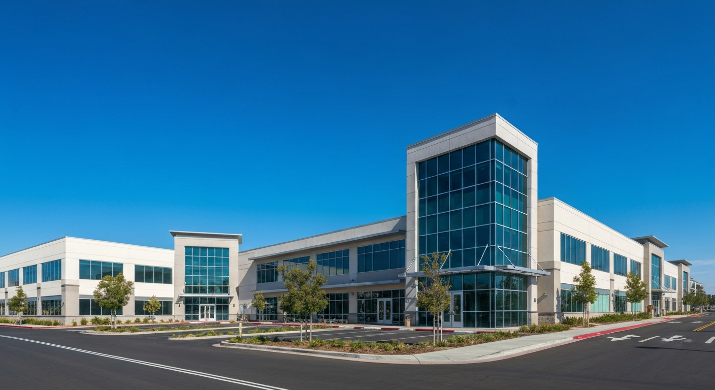 Suburban commercial real estate and retail centers in Norwalk, California