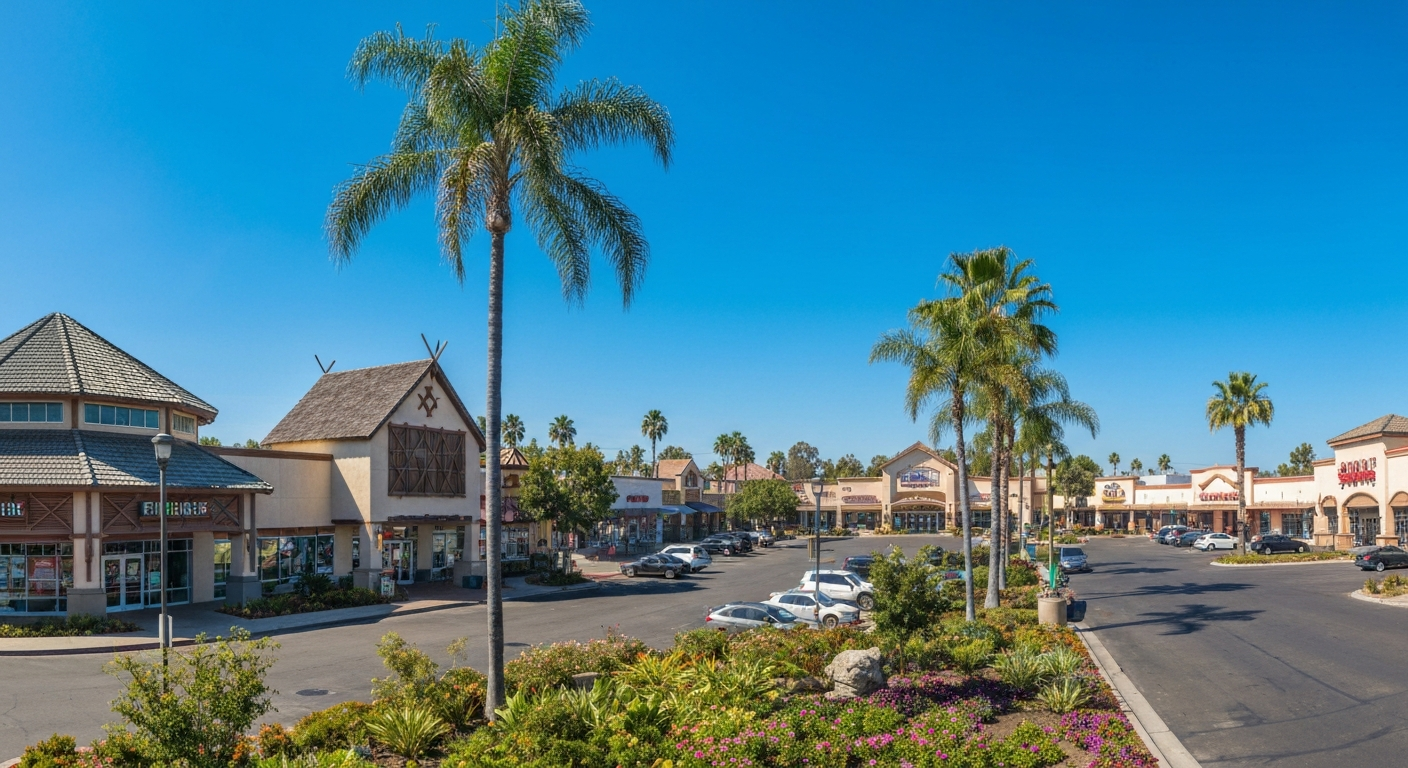 Commercial properties and retail centers in Hawaiian Gardens, California